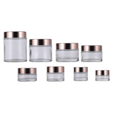 Wholesale empty 5ml 5g clear glass cosmetic jar for eye cream Eye Shadow lip balm